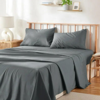 Virtu Bed Sheets Set, Deep Pocket Rayon Derived from Bamboo & Microfiber